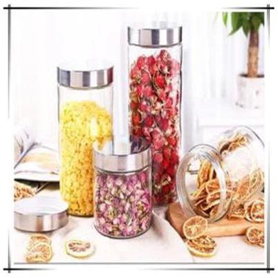 Metal vidro tampa selada jar viagens chá portátil caixa acessórios cilindro transportador de chá comida embalagens de vidro potes de tanque de armazenamento