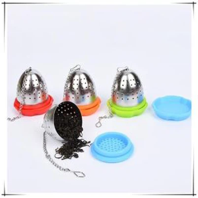 Do silicone chá infusor chá soltas Infuser filtro presente da novidade divertida com Silicone Pires e infusor de chá de folha de aço inoxidável