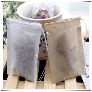 Branqueamento da polpa de madeira filtro de papel descartável coador de chá filtros saco único cordão curar selo sacos de chá não